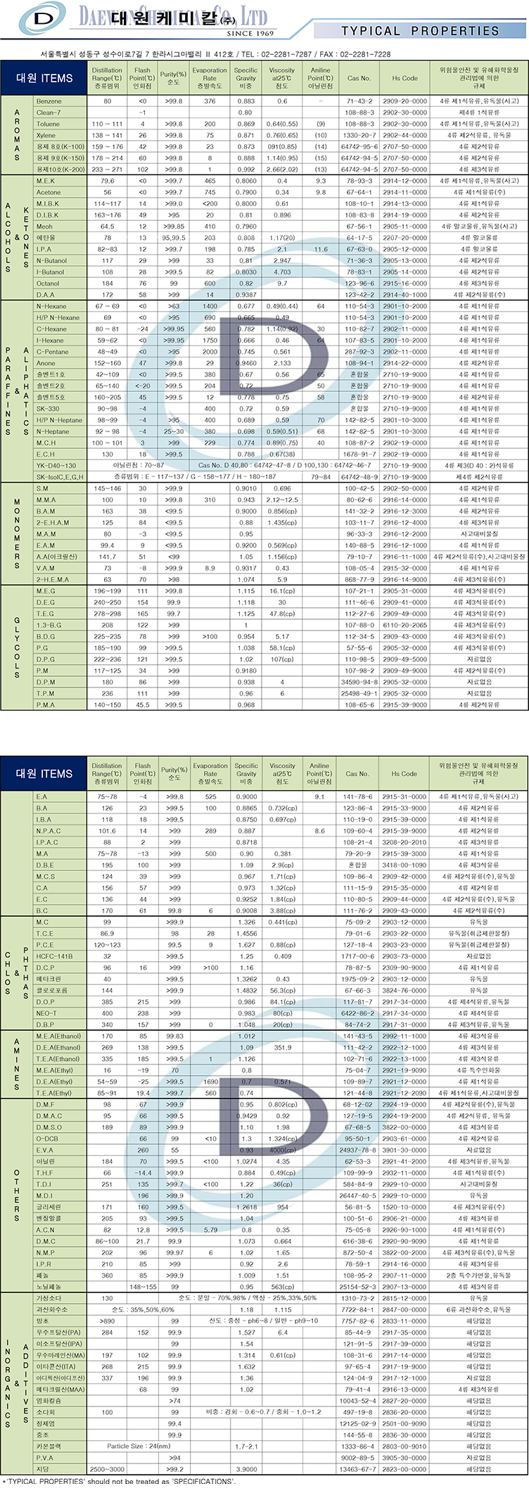 마케팅 전문회사 대원케미칼(주) 입니다